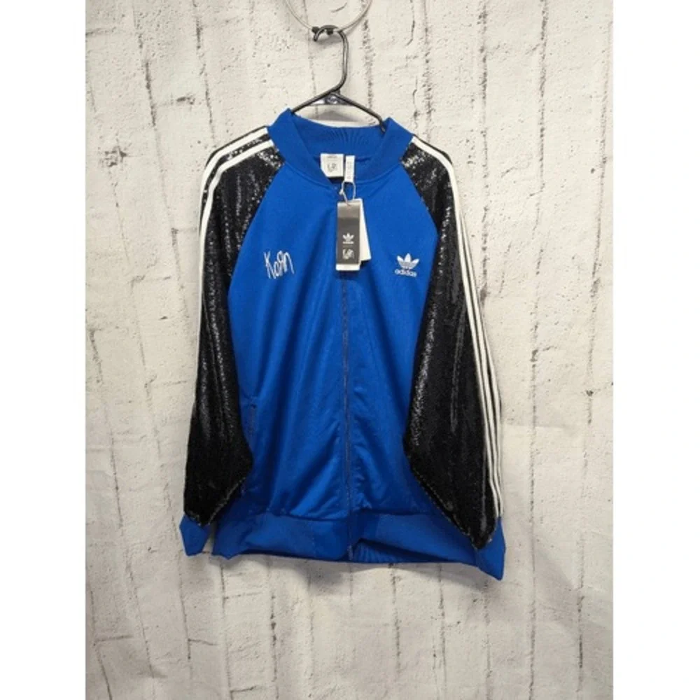 Adidas x Korn Sequin Track Top Blue Black JP0997 Mens XL New With Tags